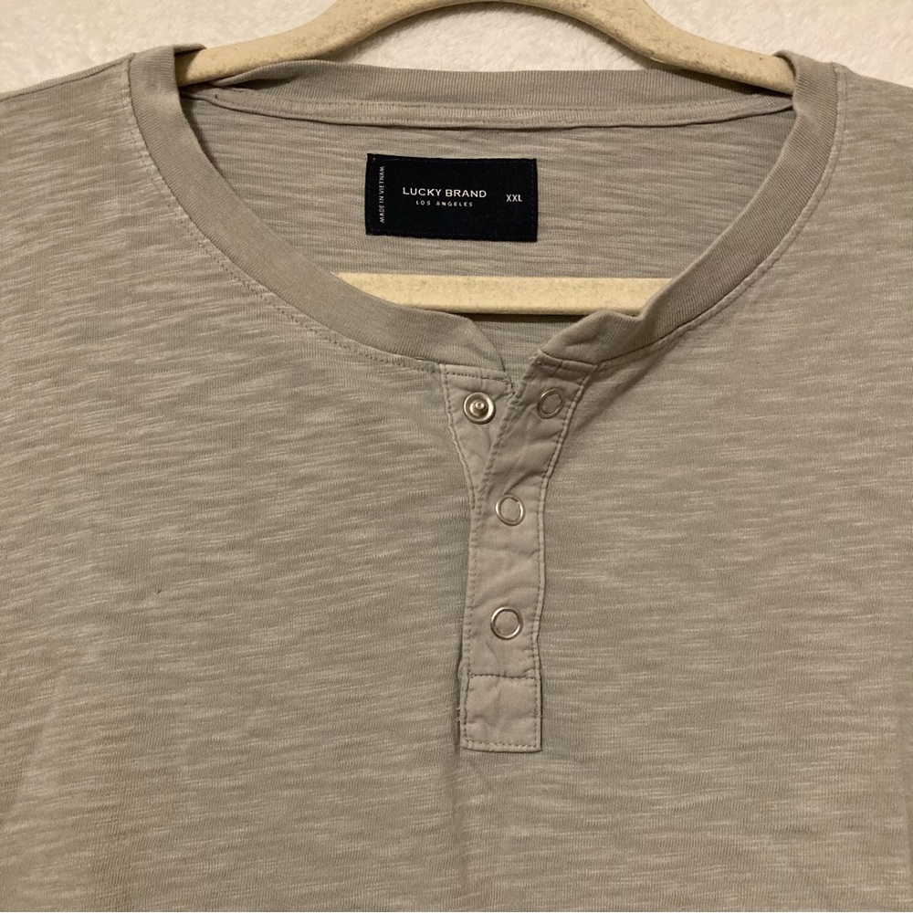 🔴5/$25 NWT Lucky Brand, Heather Green T-Shirt, XXL - Picture 3 of 6